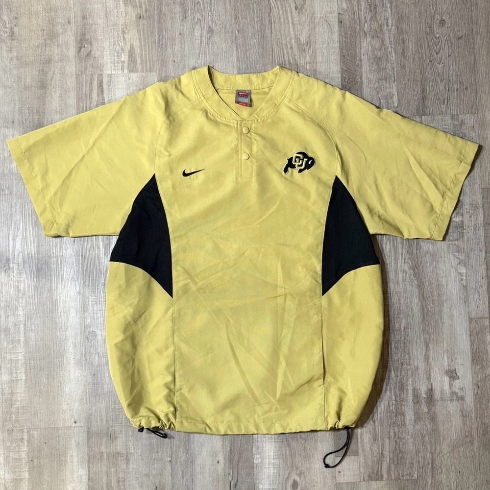 Colorado Buffaloes Nike Jacket Windbreaker Pullover Swoosh Gold Men Large